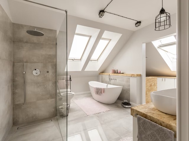 A refurbished bathroom